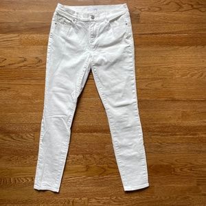 Womens LOFT Skinny White Jeans, Size 4